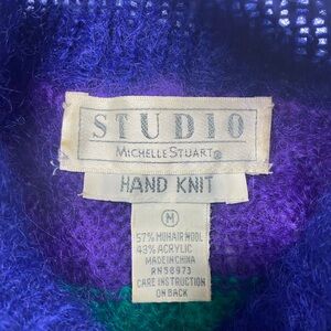 Michelle Stuart Classic Jewel Tones Hand Knit Sweater